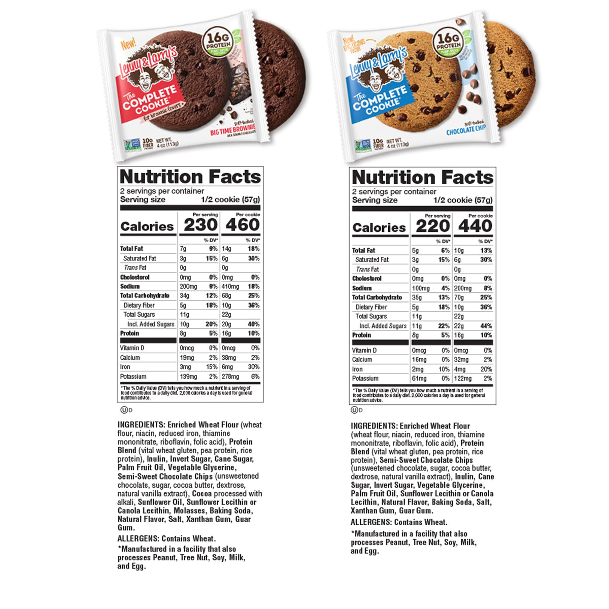 Lenny & Larry's Chocolate Lovers 4 Flavor Variety Pack – Soft Baked, 16g Plant Protein