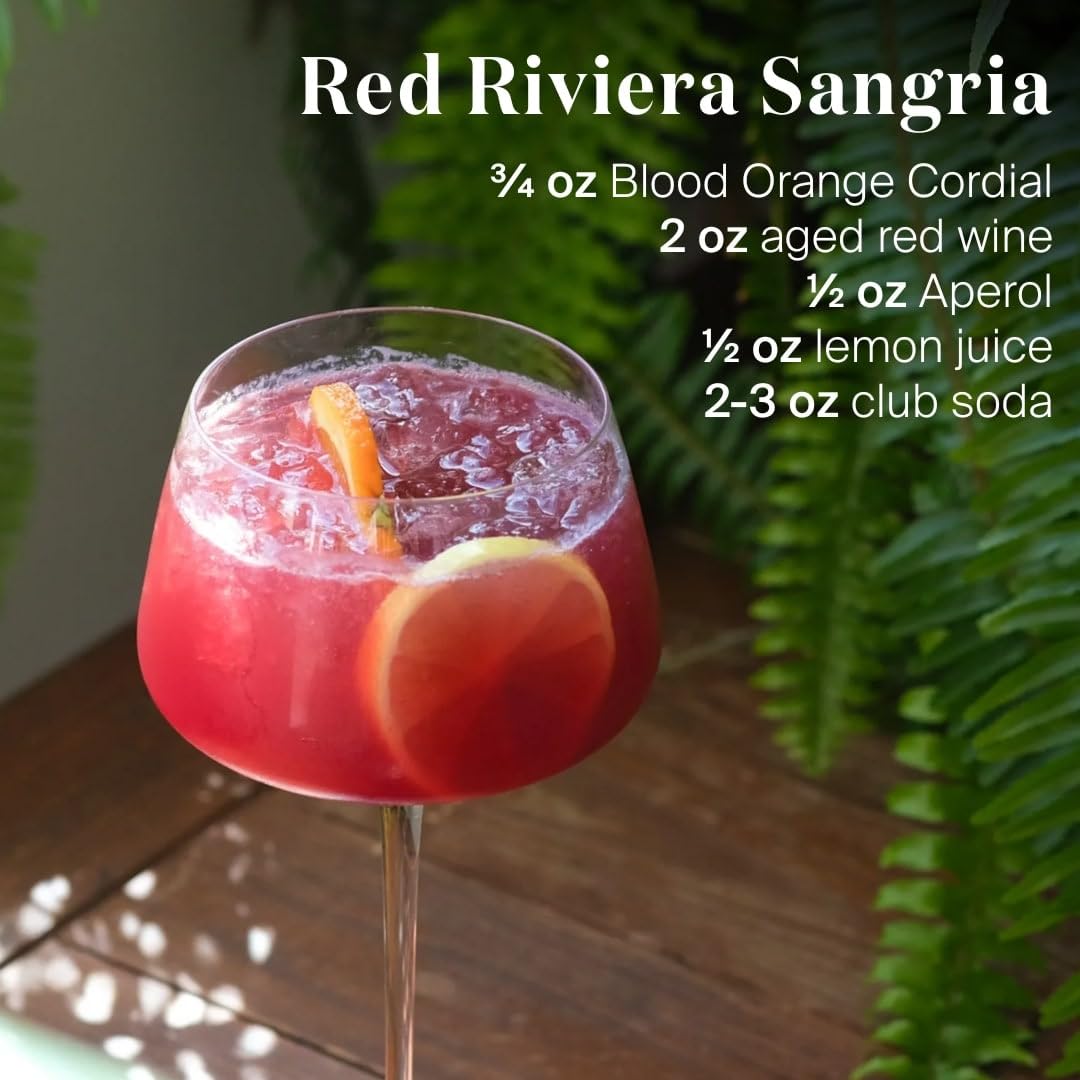 Liber & Co. Blood Orange Syrup – Moro Orange Cocktail Mixer, 12.7 oz (Makes 25 Drinks)