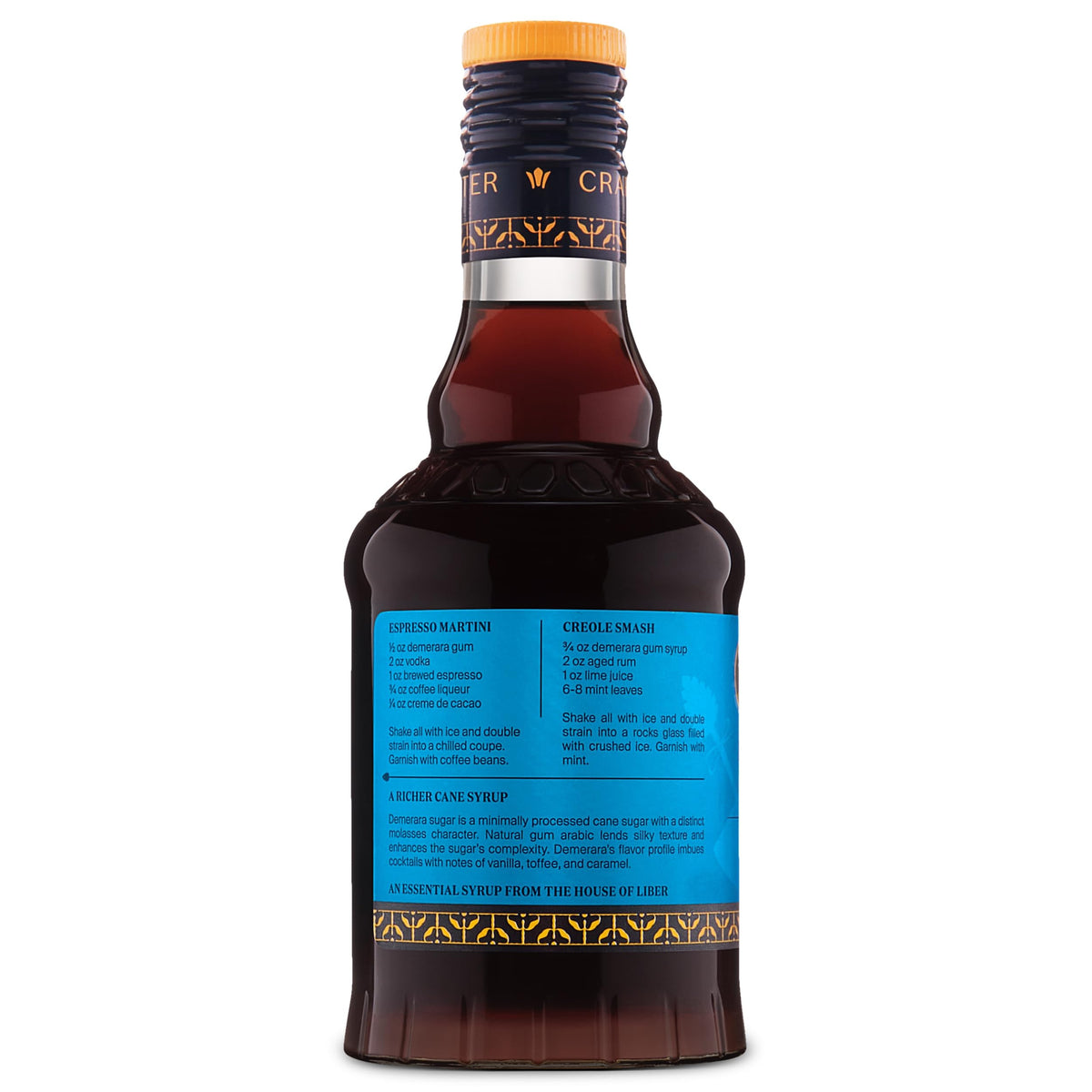 Liber & Co. Demerara Gum Syrup – Rich Bar-Quality Syrup for Old Fashioneds, Whiskey Sours & Tiki Cocktails | 12.7 fl oz