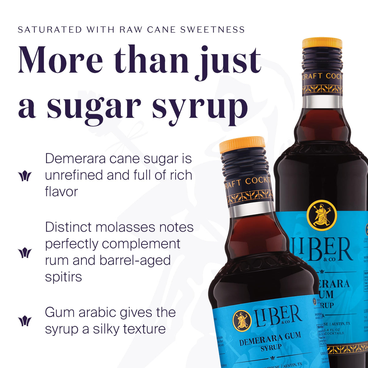 Liber & Co. Demerara Gum Syrup – Rich Bar-Quality Syrup for Old Fashioneds, Whiskey Sours & Tiki Cocktails | 12.7 fl oz