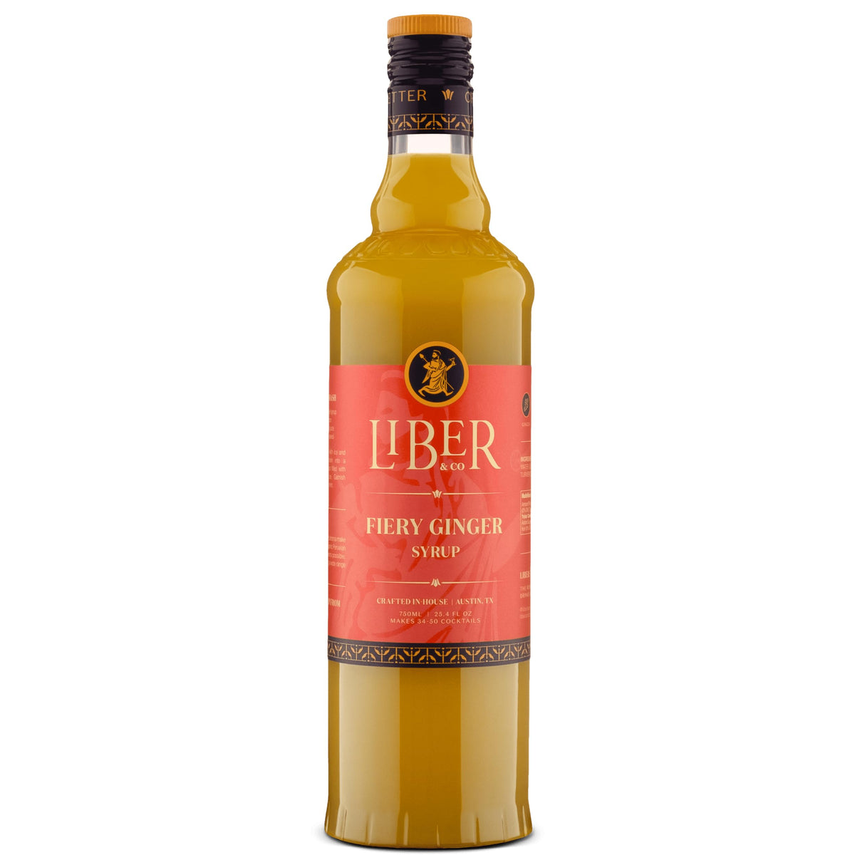Liber & Co. Fiery Ginger Syrup — 50% Organic Peruvian Ginger Juice, 25.4 oz