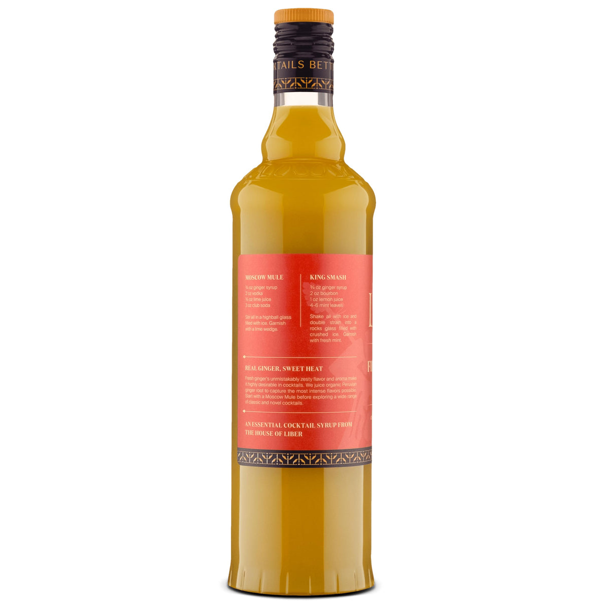 Liber & Co. Fiery Ginger Syrup — 50% Organic Peruvian Ginger Juice, 25.4 oz
