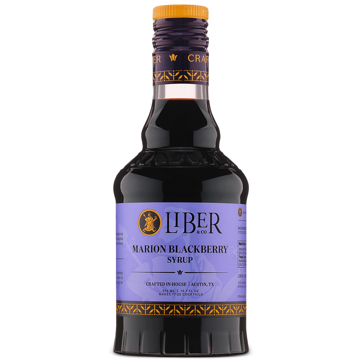 Liber & Co. Marion Blackberry Syrup – Oregon Marionberries, 12.7 oz