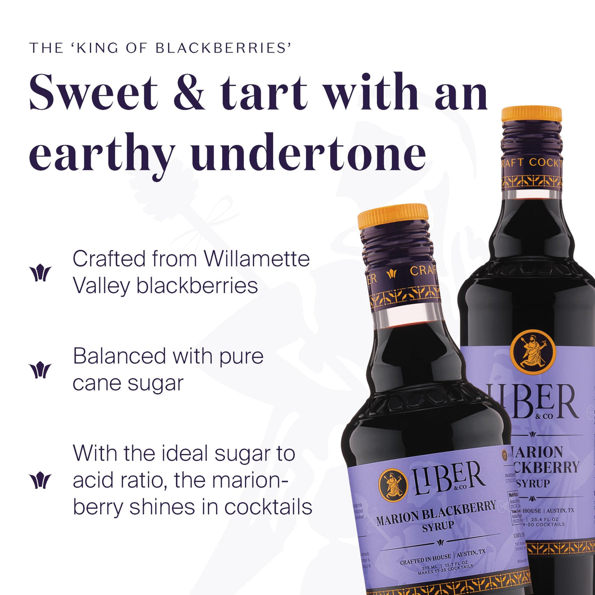 Liber & Co. Marion Blackberry Syrup – Oregon Marionberries, 12.7 oz