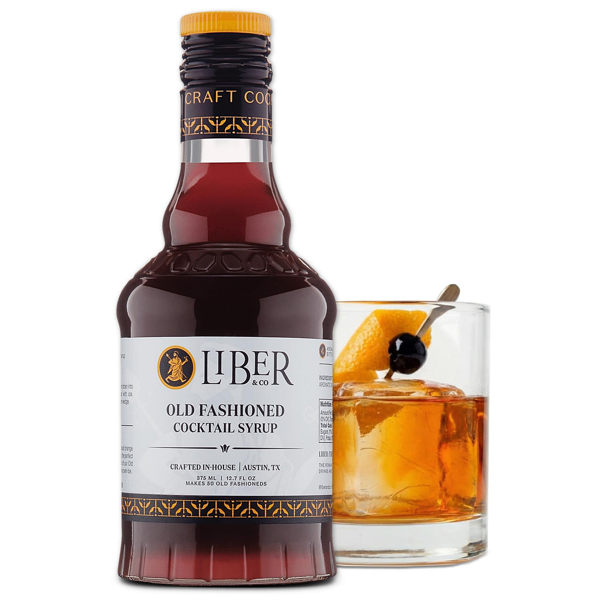 Liber & Co. Old Fashioned Mix – Makes 50 Cocktails – Handcrafted in Austin, TX