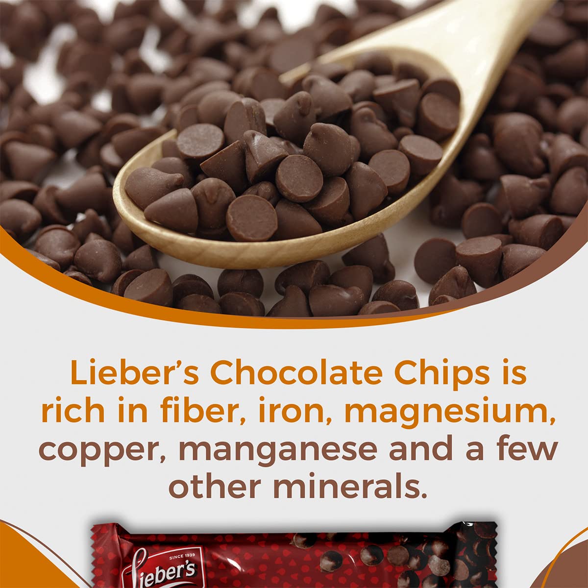 Lieber’s Vegan Semi-Sweet Chocolate Chips – Gluten Free, Dairy Free, Kosher Parve, 9 oz (Pack of 3)