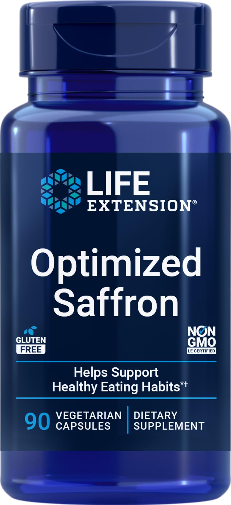 Life Extension Optimized Saffron Extract with Satiereal – 90 Vegetarian Capsules