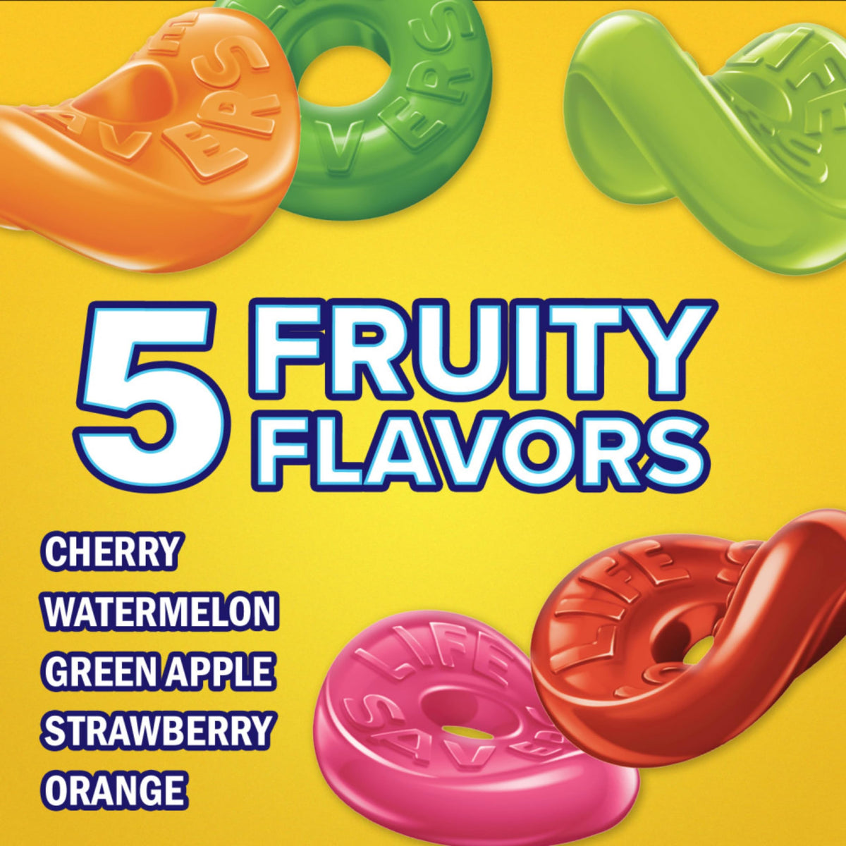 Life Savers 5 Flavors Gummies – 12 Pack (3.22 oz Bags)