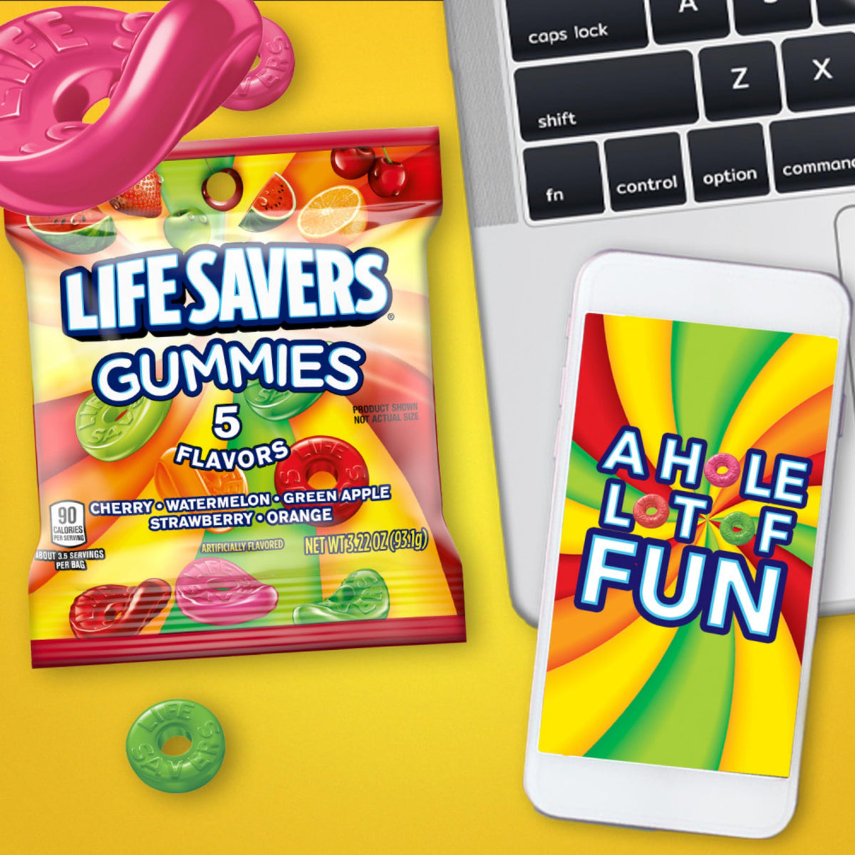 Life Savers 5 Flavors Gummies – 12 Pack (3.22 oz Bags)