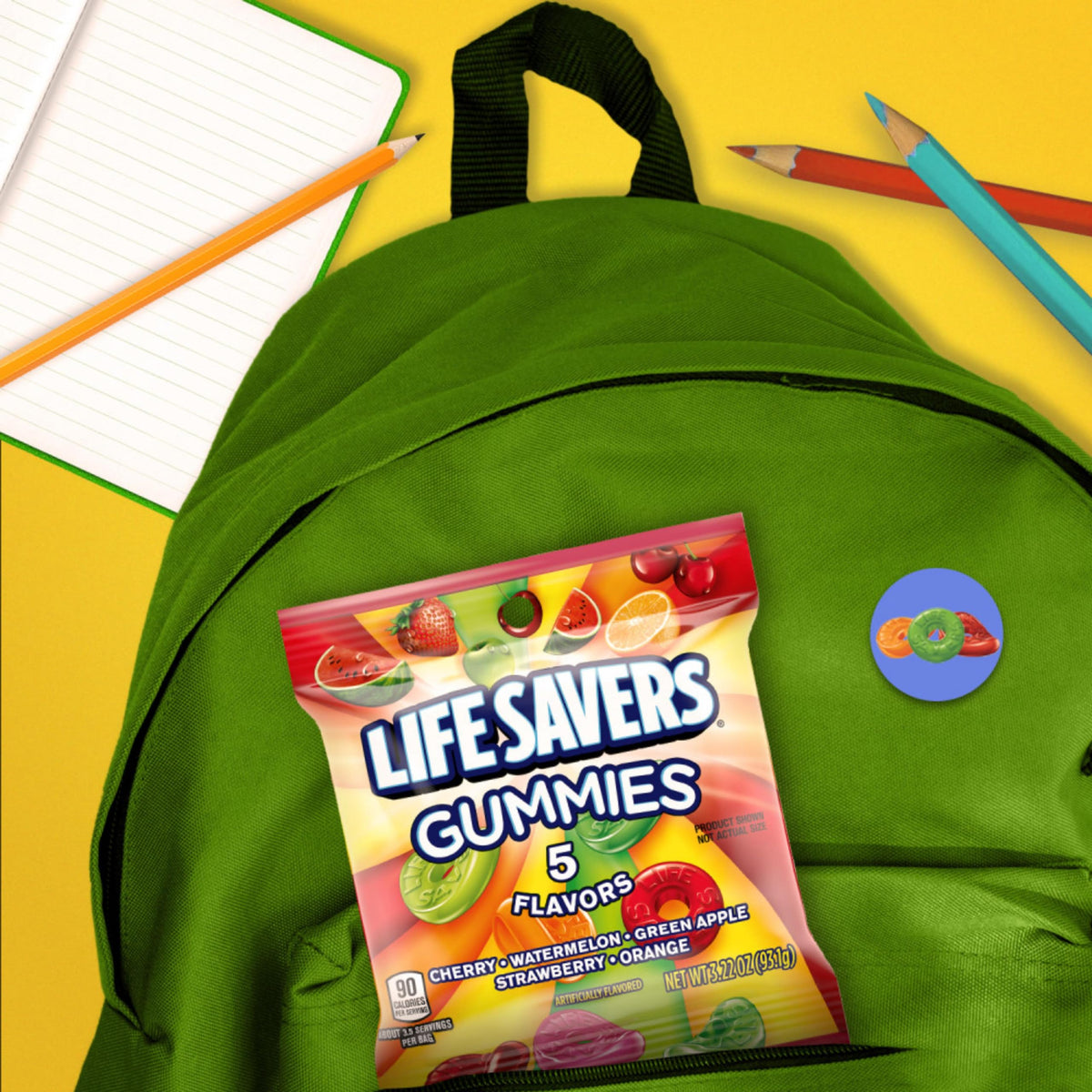 Life Savers 5 Flavors Gummies – 12 Pack (3.22 oz Bags)