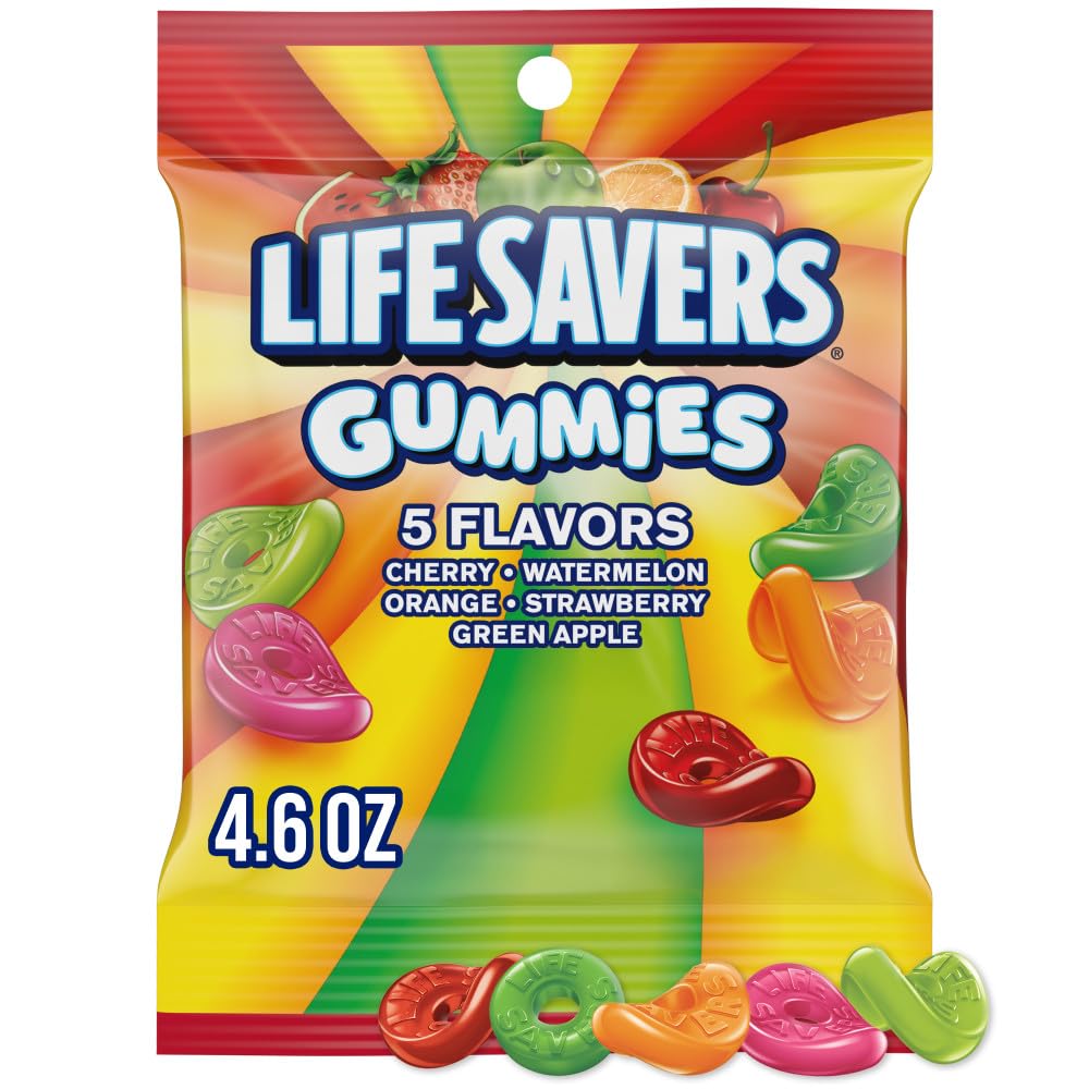 LIFE SAVERS Gummies 5 Flavors Bulk Pack – 12 Bags, 4.6 oz Each