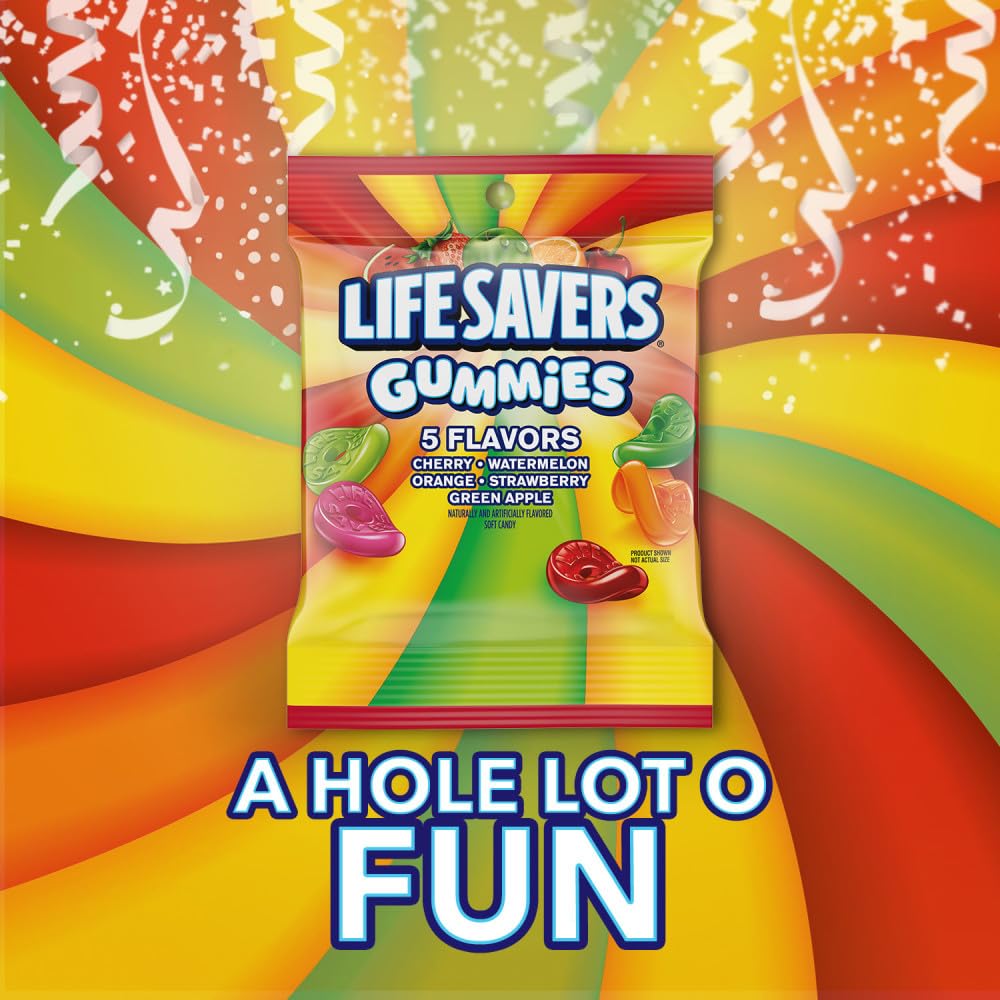 LIFE SAVERS Gummies 5 Flavors Bulk Pack – 12 Bags, 4.6 oz Each