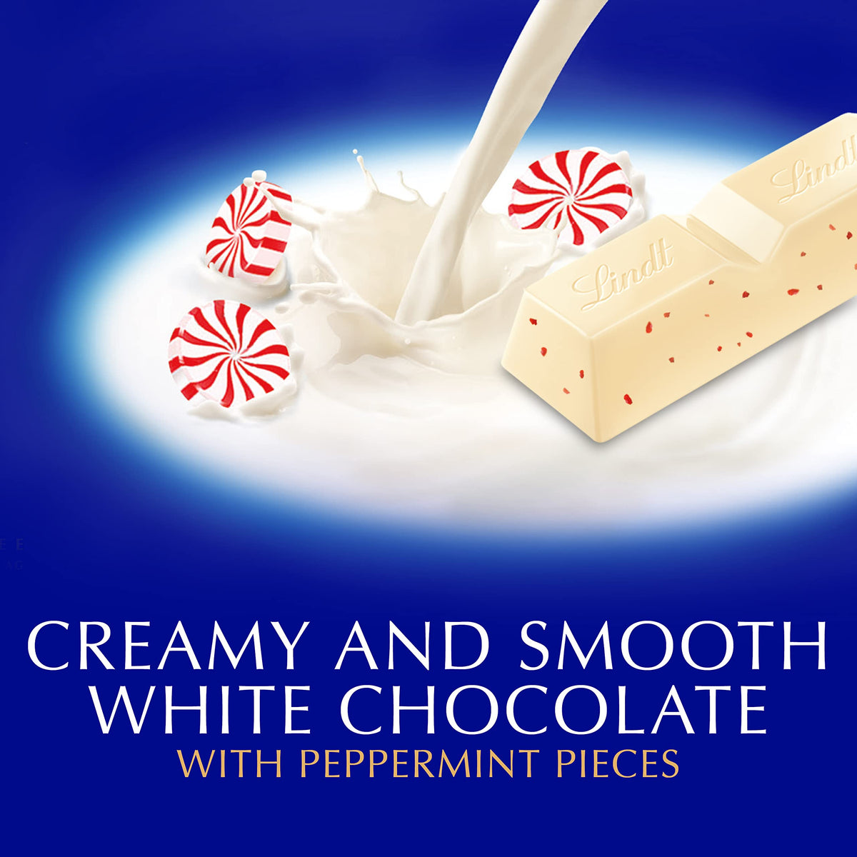 Lindt CLASSIC RECIPE Holiday White Chocolate Peppermint Candy Stick – 1.2 oz