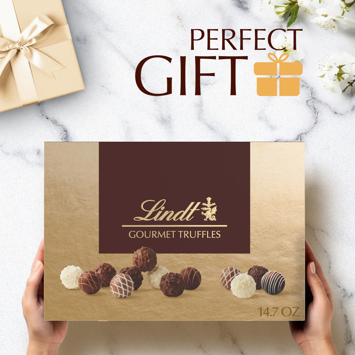 Lindt Gourmet Truffles Gift Box - 14.7 oz, 26-Count Assorted Chocolates for Gifting