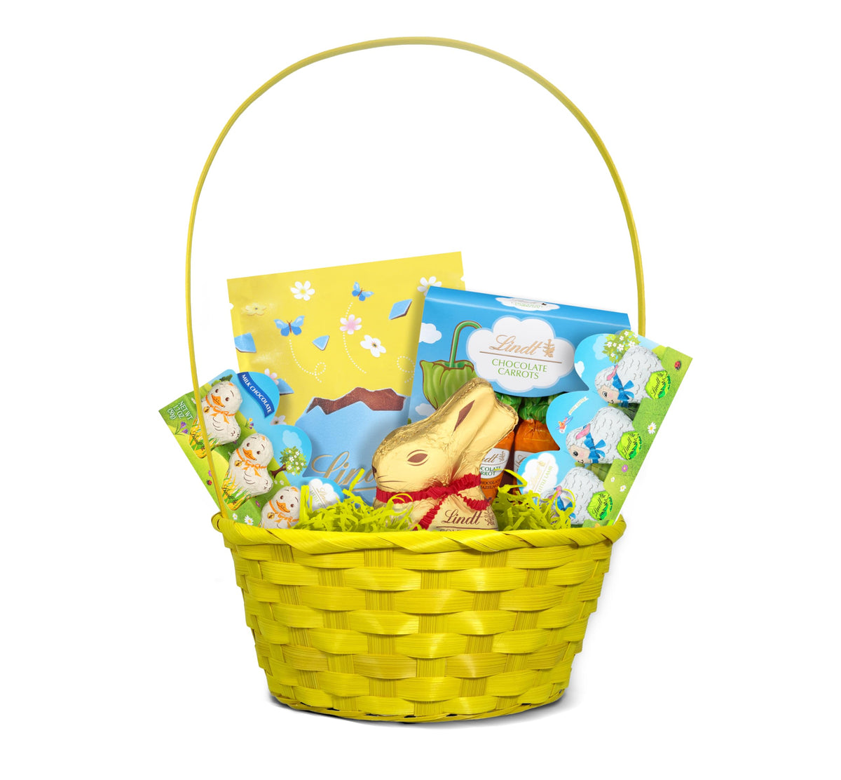 Lindt Easter Basket with GOLD BUNNY – Festive Lindt Chocolates for Kids, Ready for Gifting