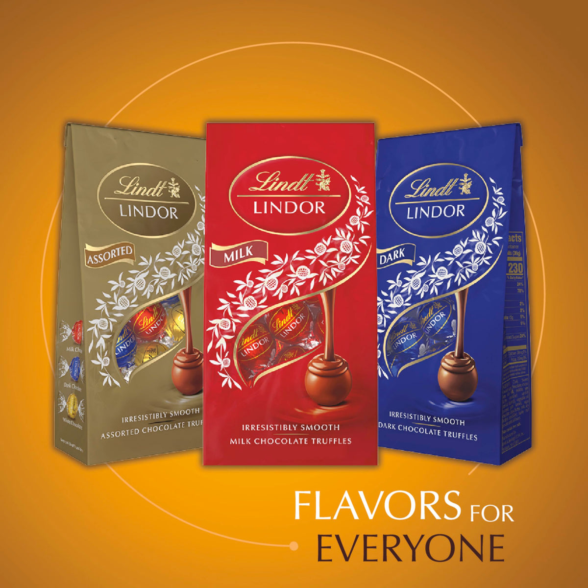 Lindt LINDOR Caramel Milk Chocolate Truffles – Smooth Melt-In Center, 60-Count Gift Box