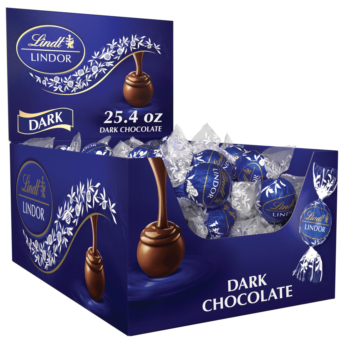 Lindt Lindor Dark Chocolate Truffles – 60-Count Gift Box