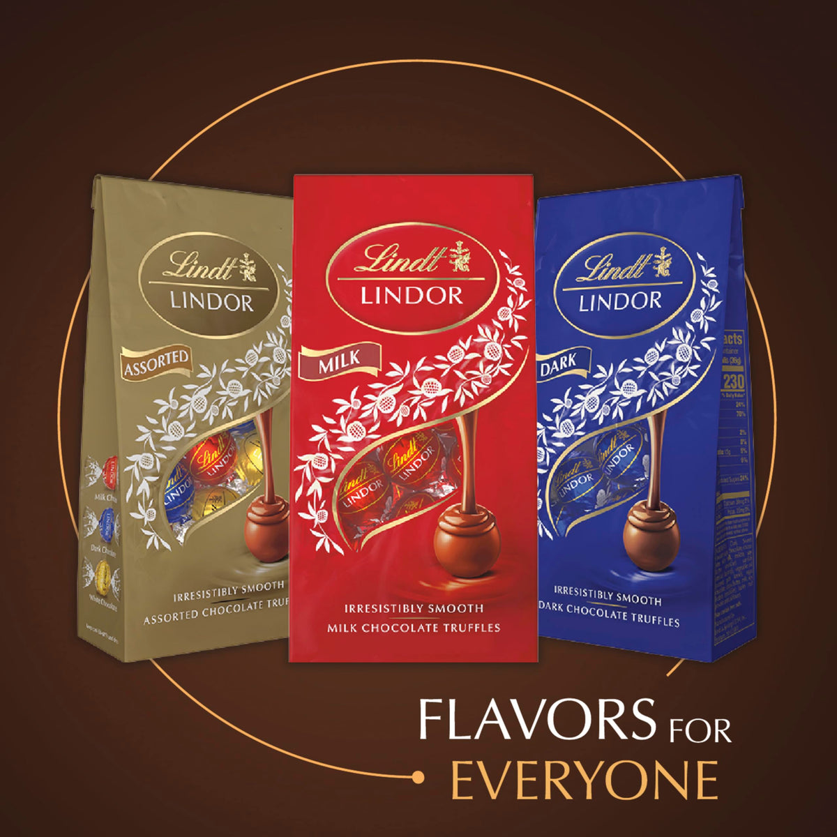 Lindt LINDOR 60% Dark Chocolate Truffles – 60 Count Gift Box