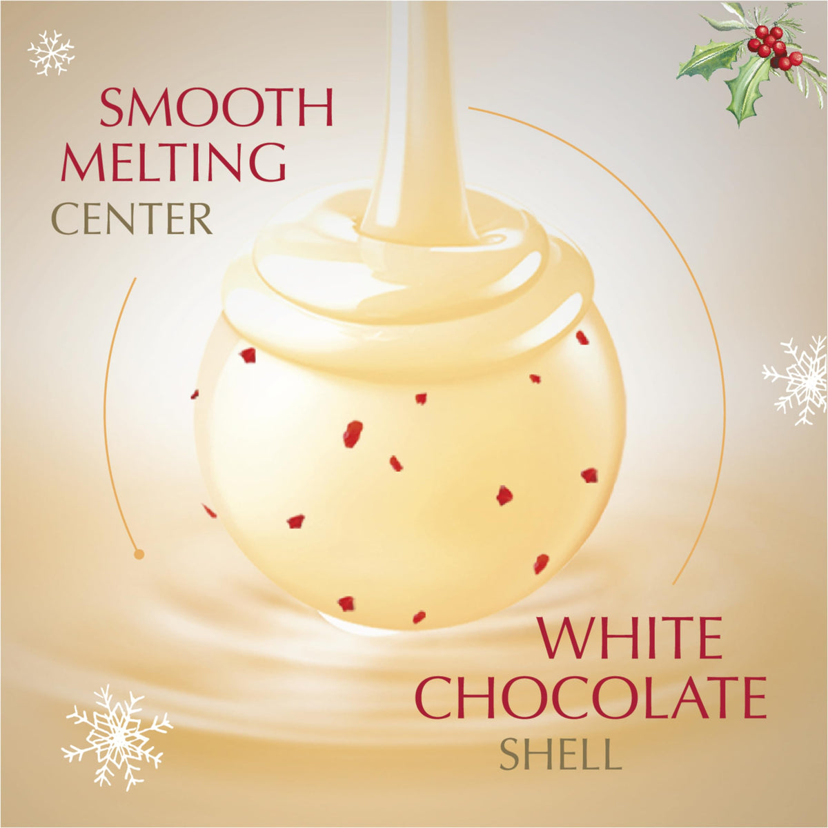 Lindt LINDOR White Chocolate Peppermint Truffles – 60 Count, 25.4 oz