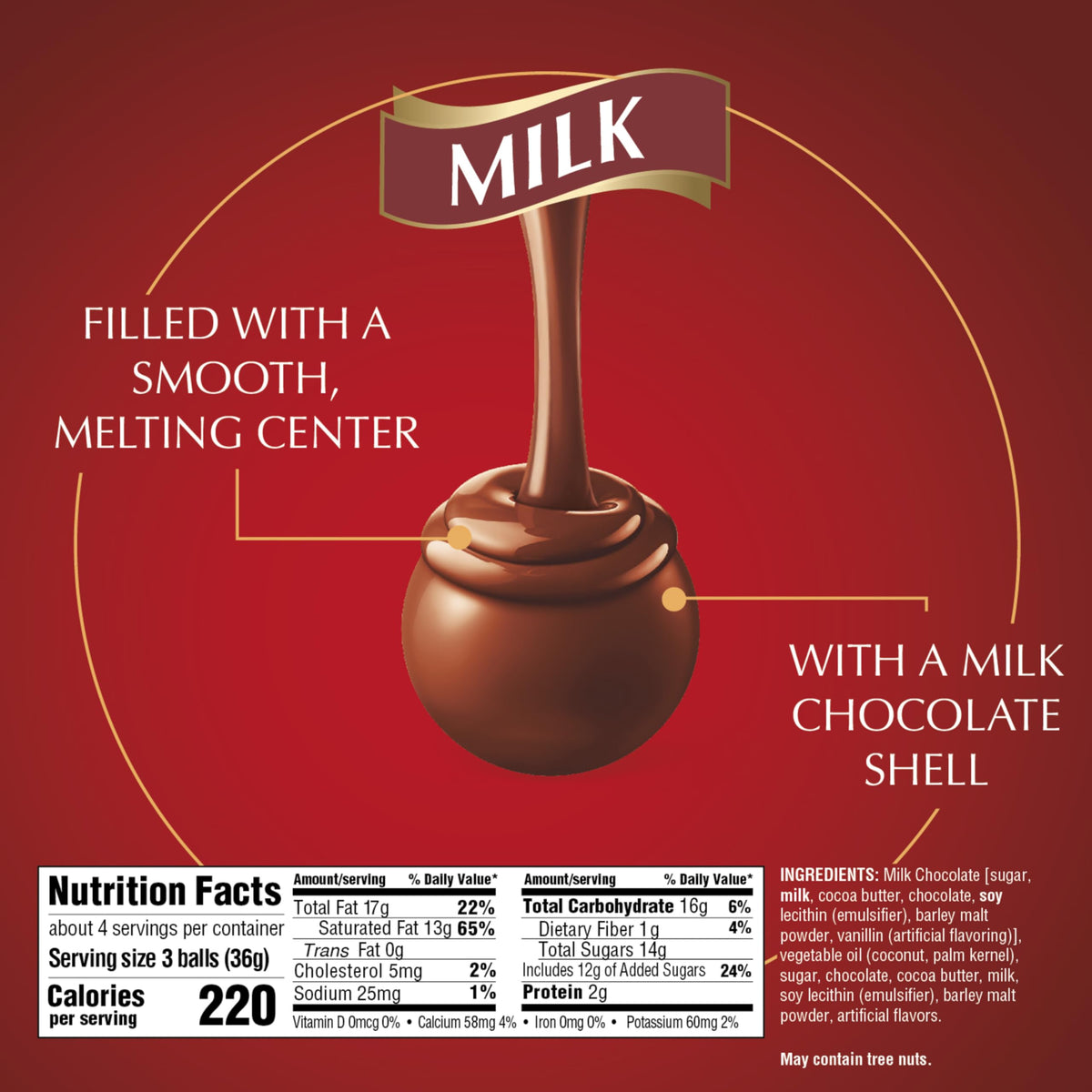 Lindt LINDOR Milk Chocolate Truffles – 6 Pack, 5.1 oz Bags, Smooth Melting Center