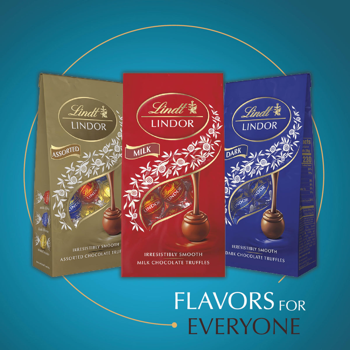 Lindt LINDOR Sea Salt Milk Chocolate Truffles – 60 Count Box | Smooth, Melting Center