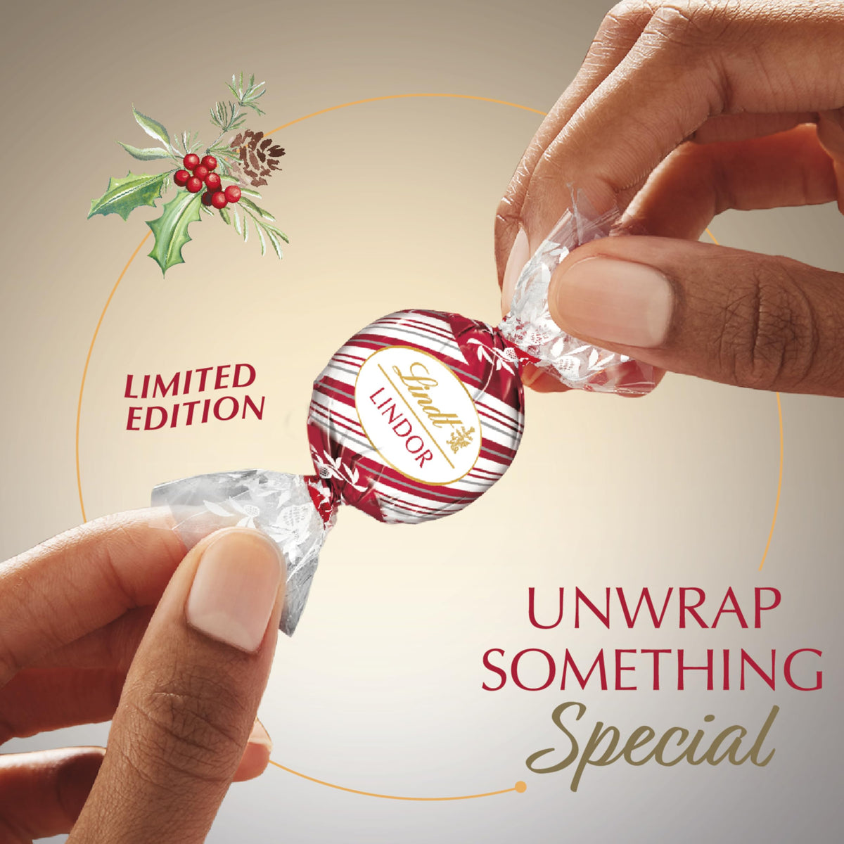 Lindt LINDOR White Chocolate Peppermint Truffles – 19 oz Gift Bag