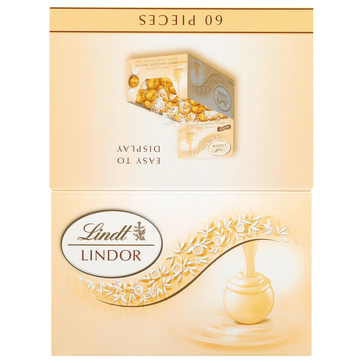 Lindt LINDOR White Chocolate Truffles – Smooth Melting Center, 60-Count Bulk Box