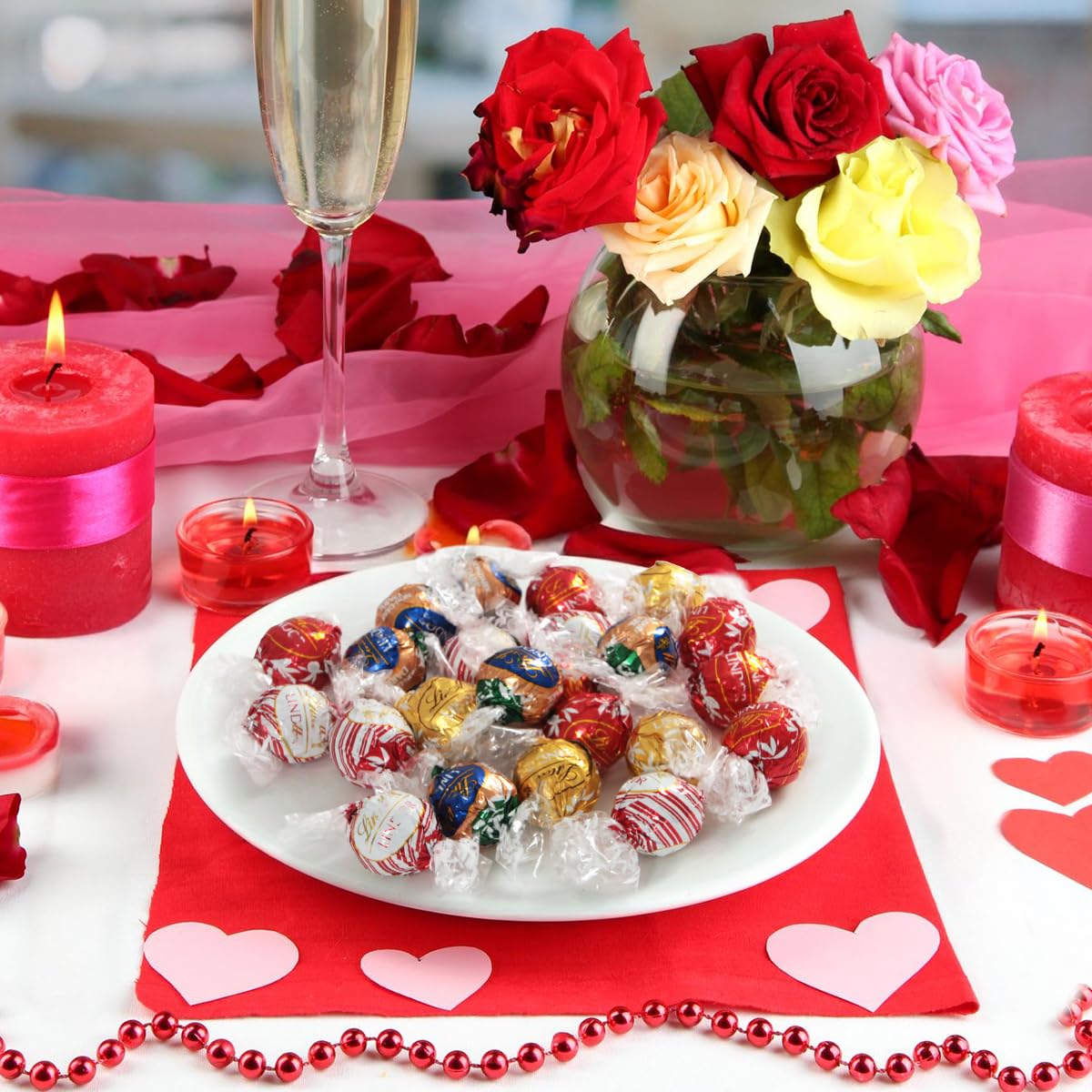 Lindt Easter Chocolate Truffles Assorted Flavors – 2 lb Bucket, 72 Individually Wrapped Pieces