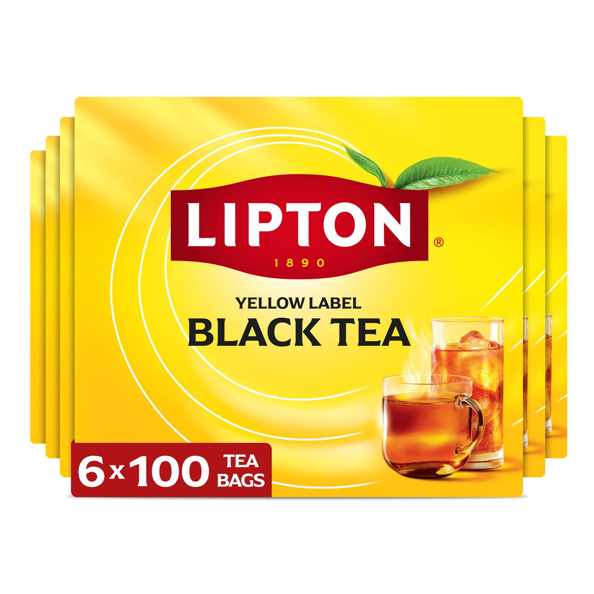 Lipton Black Tea Bags 600-Count – Premium Breakfast Tea with High Caffeine