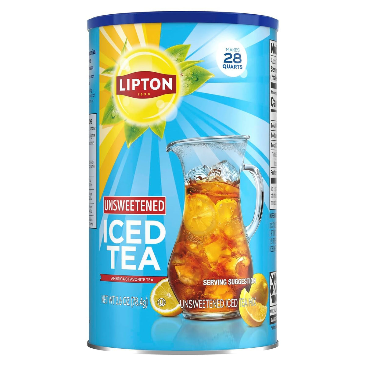 Lipton Black Tea Mix – Real Tea Leaves, Quick Iced Tea at Home
