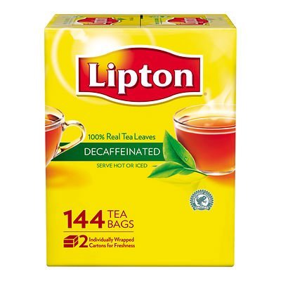 Lipton Decaffeinated Tea Bags – 72-Count Pack of 2 | Smooth Caffeine-Free Flavor