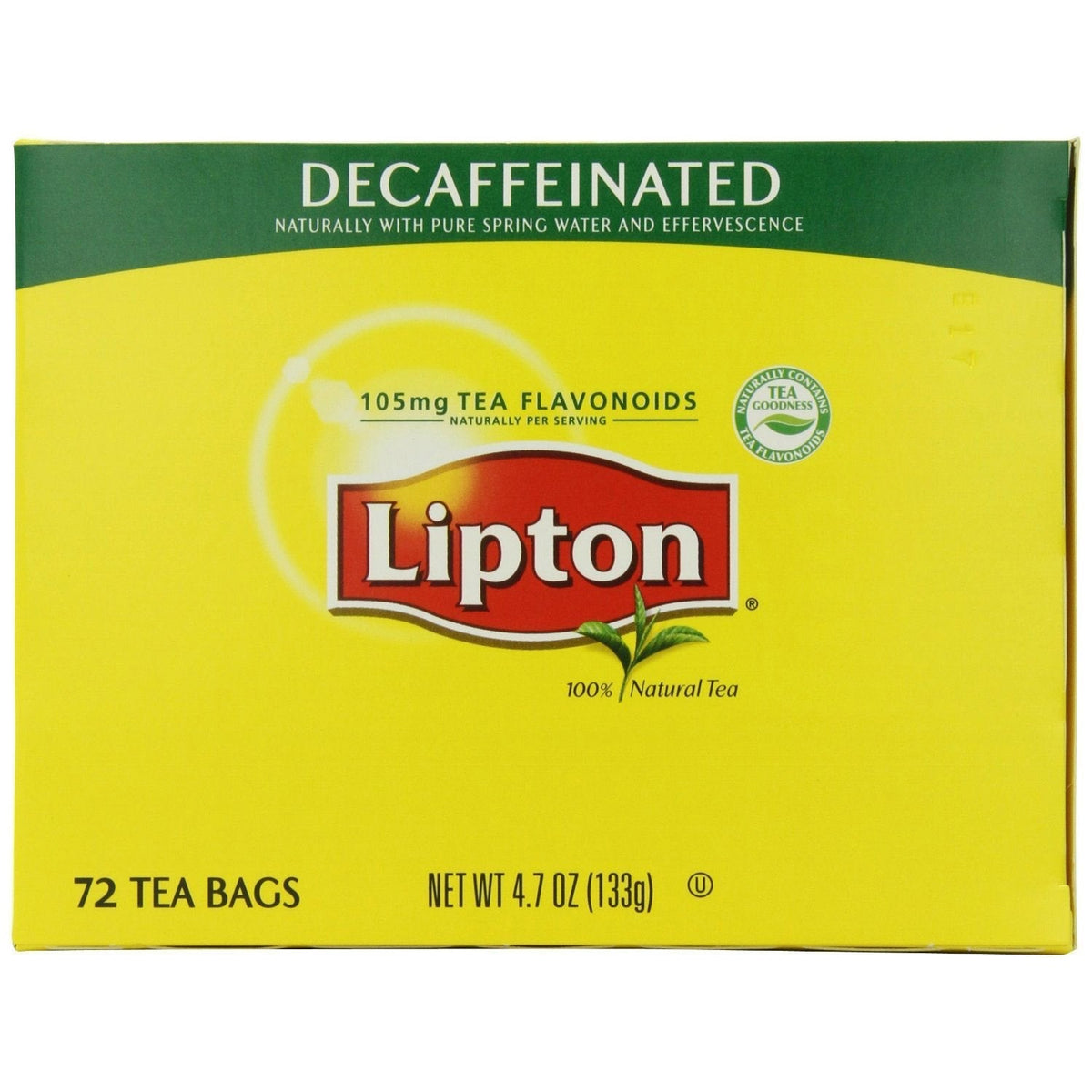 Lipton Decaffeinated Tea Bags – 72-Count Pack of 2 | Smooth Caffeine-Free Flavor