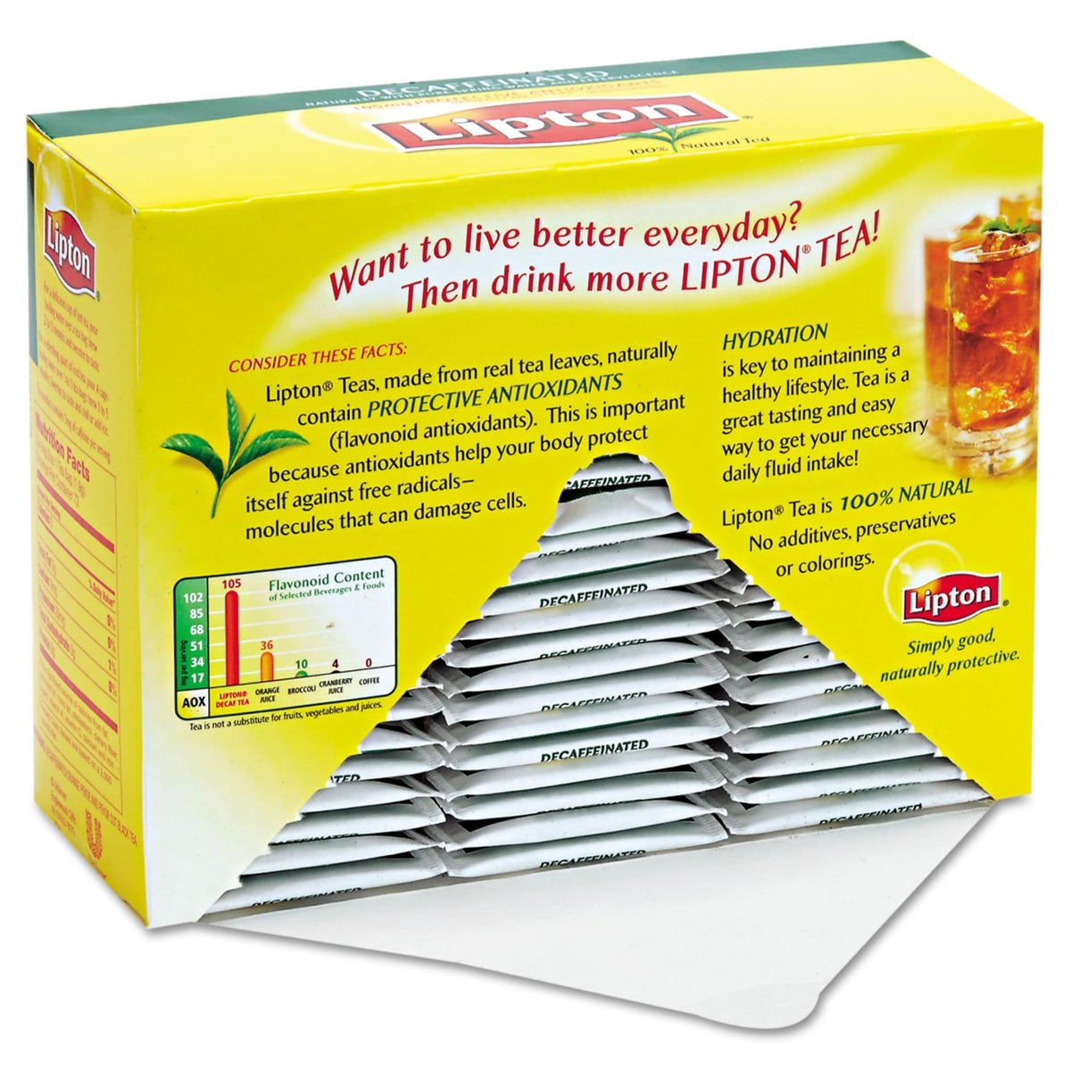 Lipton Decaffeinated Black Tea Bags – Classic Flavor, Caffeine Free