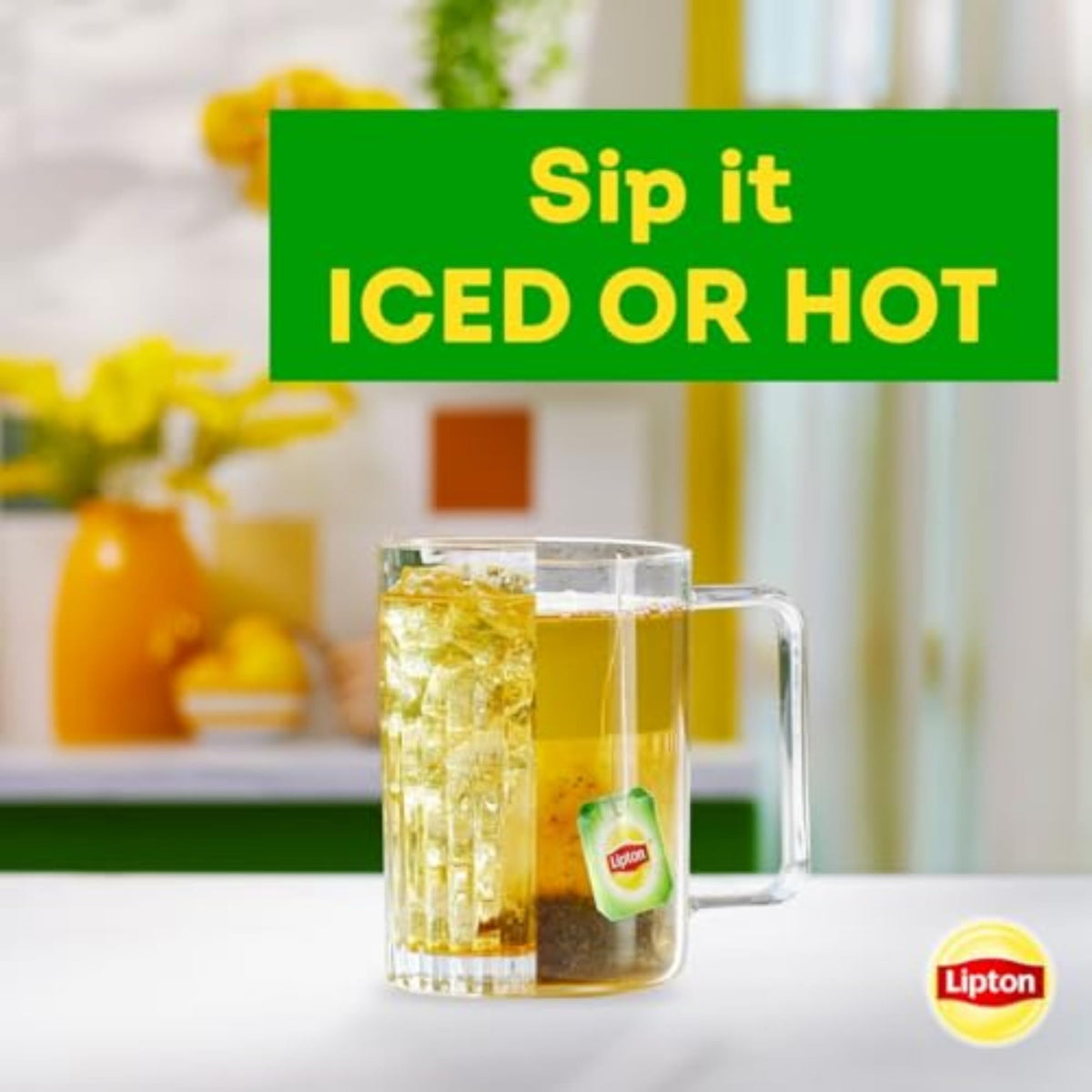 Lipton Peach Green Tea Bags – Unsweetened, Peach Flavor, 120 Bags (6 x 20)