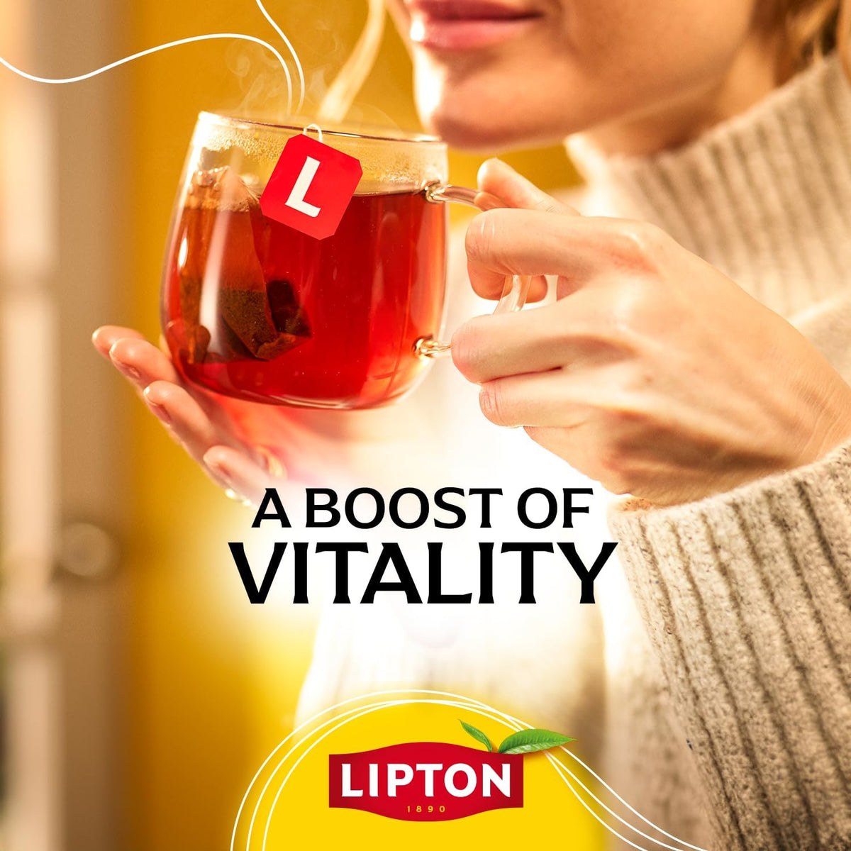 Lipton Black Tea Bags 600-Count – Premium Breakfast Tea with High Caffeine