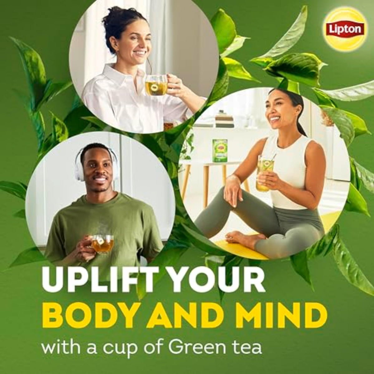 Lipton Signature Blend Green Tea Bags – Unsweetened, Hot or Iced, with Caffeine & Flavonoids (240 Bags, 6x40)