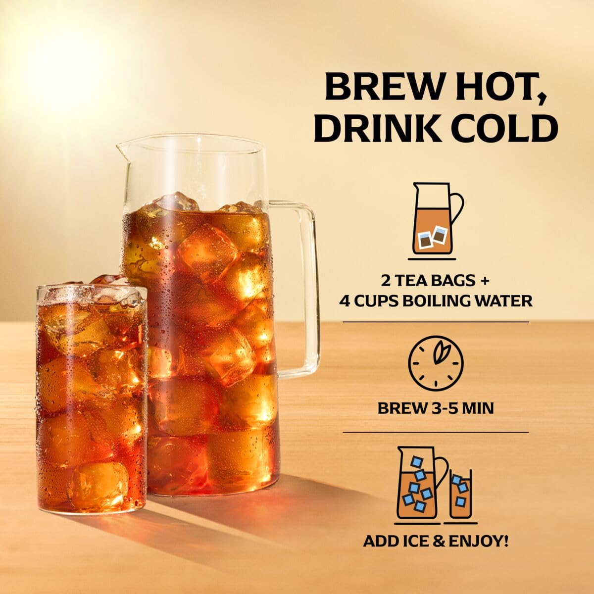 Lipton Southern Sweet Iced Tea Bags – Zero Calories, Family Size, 132 Total Bags (22-count x 6)