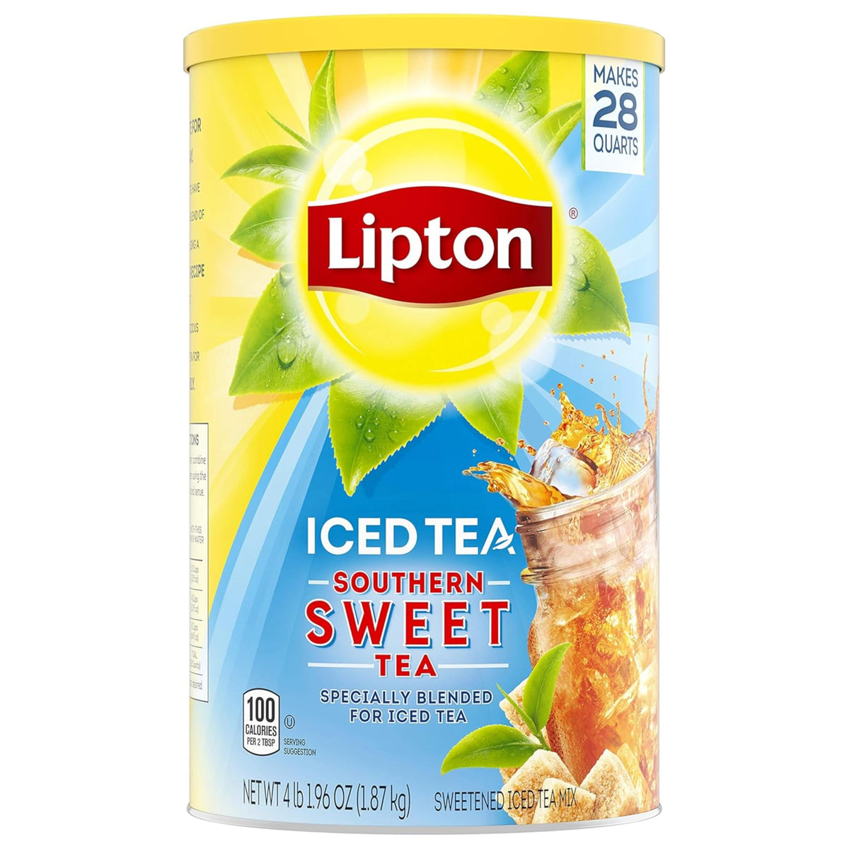 Lipton Southern Sweet Iced Tea Mix – 56 Quarts Total (2-Canister Pack)