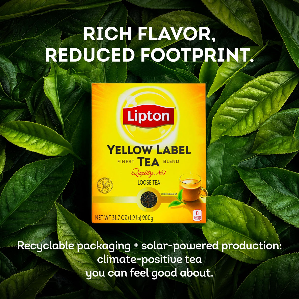 Lipton Yellow Label Finest Blend – Premium Loose Black Tea, 900g