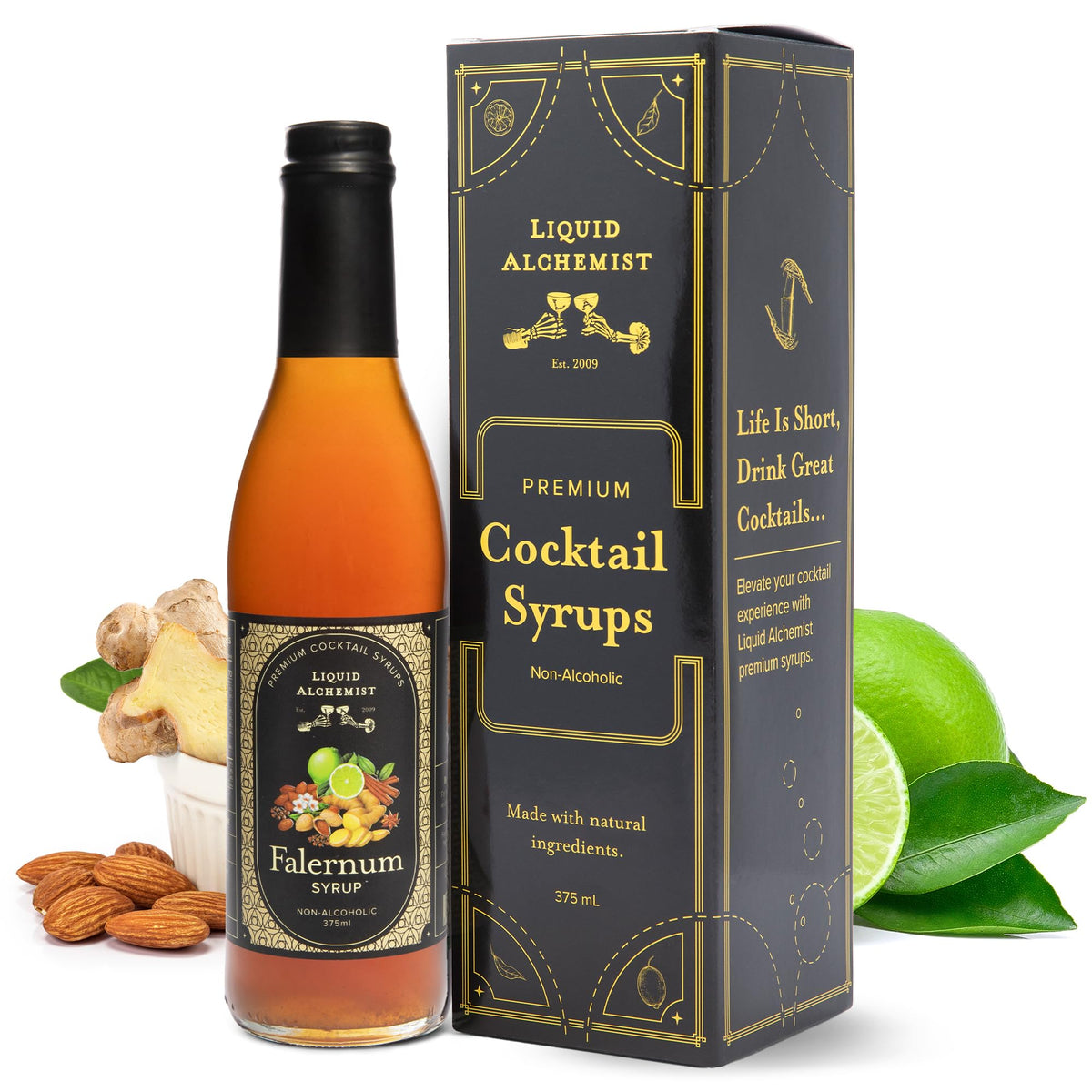 Liquid Alchemist Falernum Syrup for Cocktails | Real Ingredients, Vegan, Non-GMO & Gluten Free (12.7 oz)