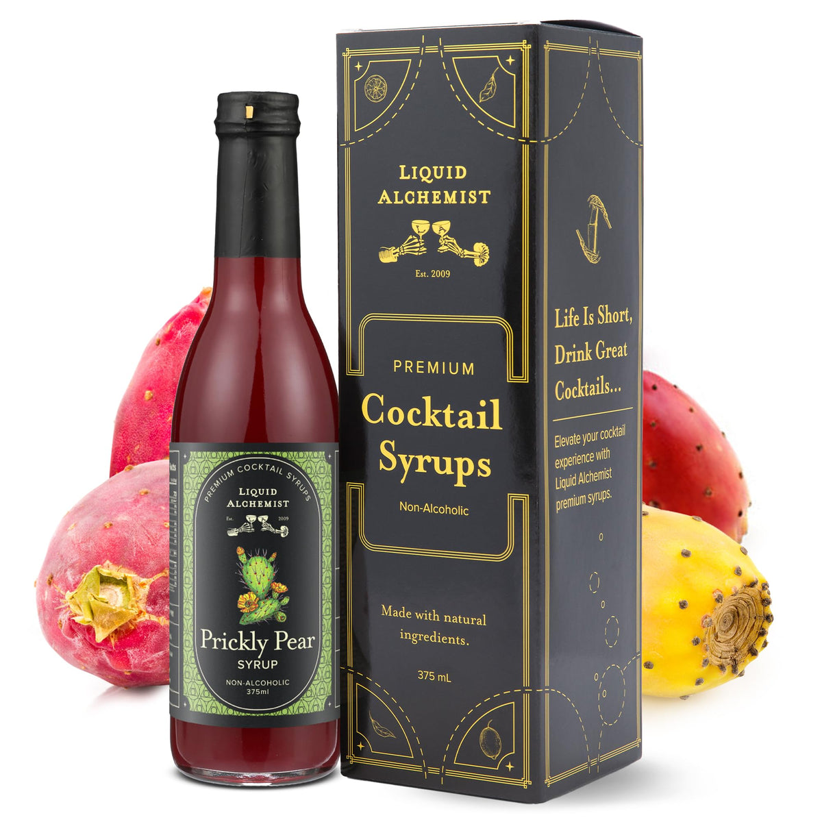 Liquid Alchemist Prickly Pear Syrup for Cocktails – Real Ingredients, Vegan & Non-GMO, 12.7 oz