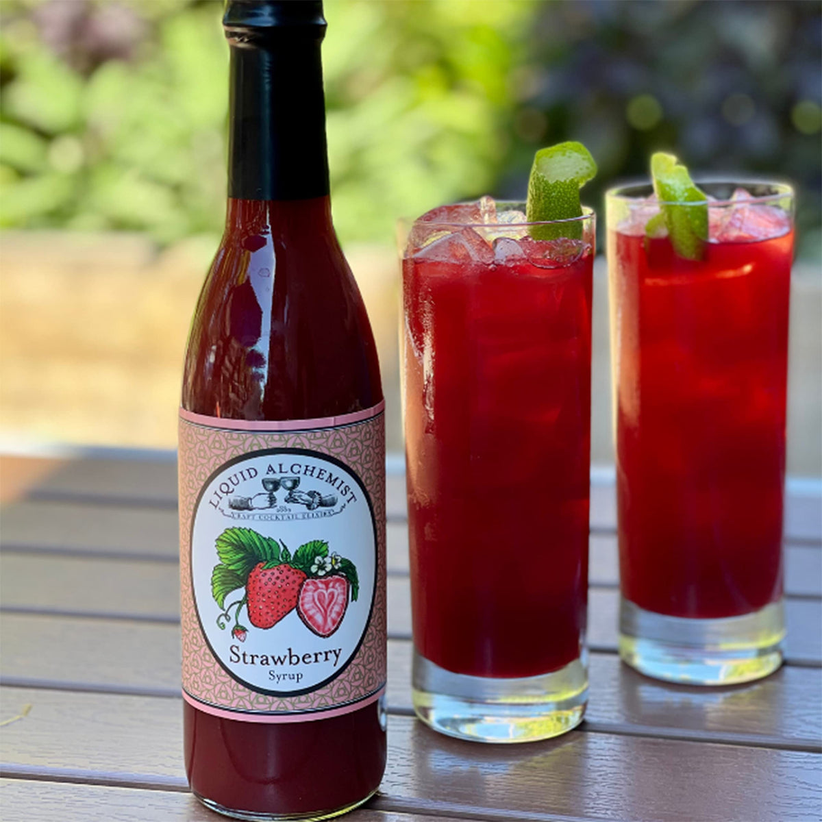 Liquid Alchemist Strawberry Syrup for Drinks – Real Strawberry Puree, Gluten & Dairy Free, 25.4 oz