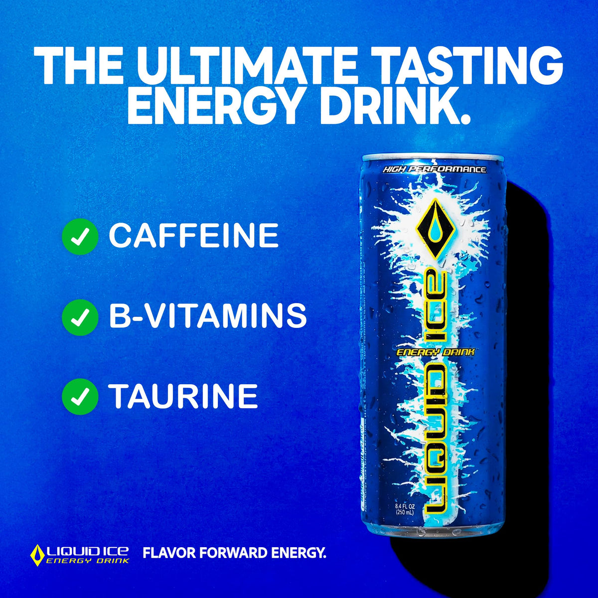 Liquid Ice Energy Drink - Arctic Berry (8.3 Fl Oz, 24 Count)