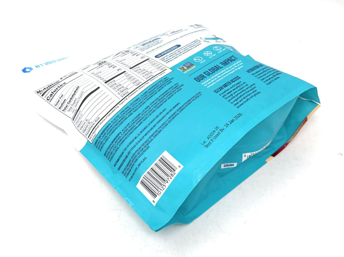 Liquid I.V. Sugar Free Hydration Multiplier Variety Pack – 30 Sticks (Lemon Lime & White Peach)