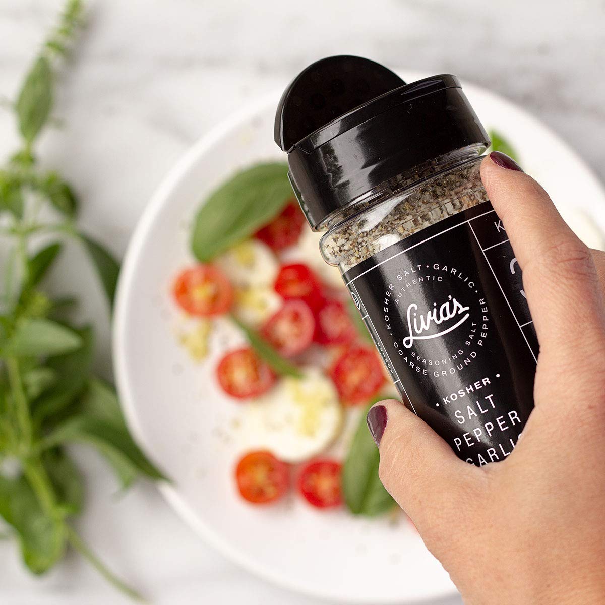 Livia's Salt Pepper Garlic Seasoning – Award-Winning SPG Blend for Steak, Chicken, Burgers & Veggies | 28.4 oz