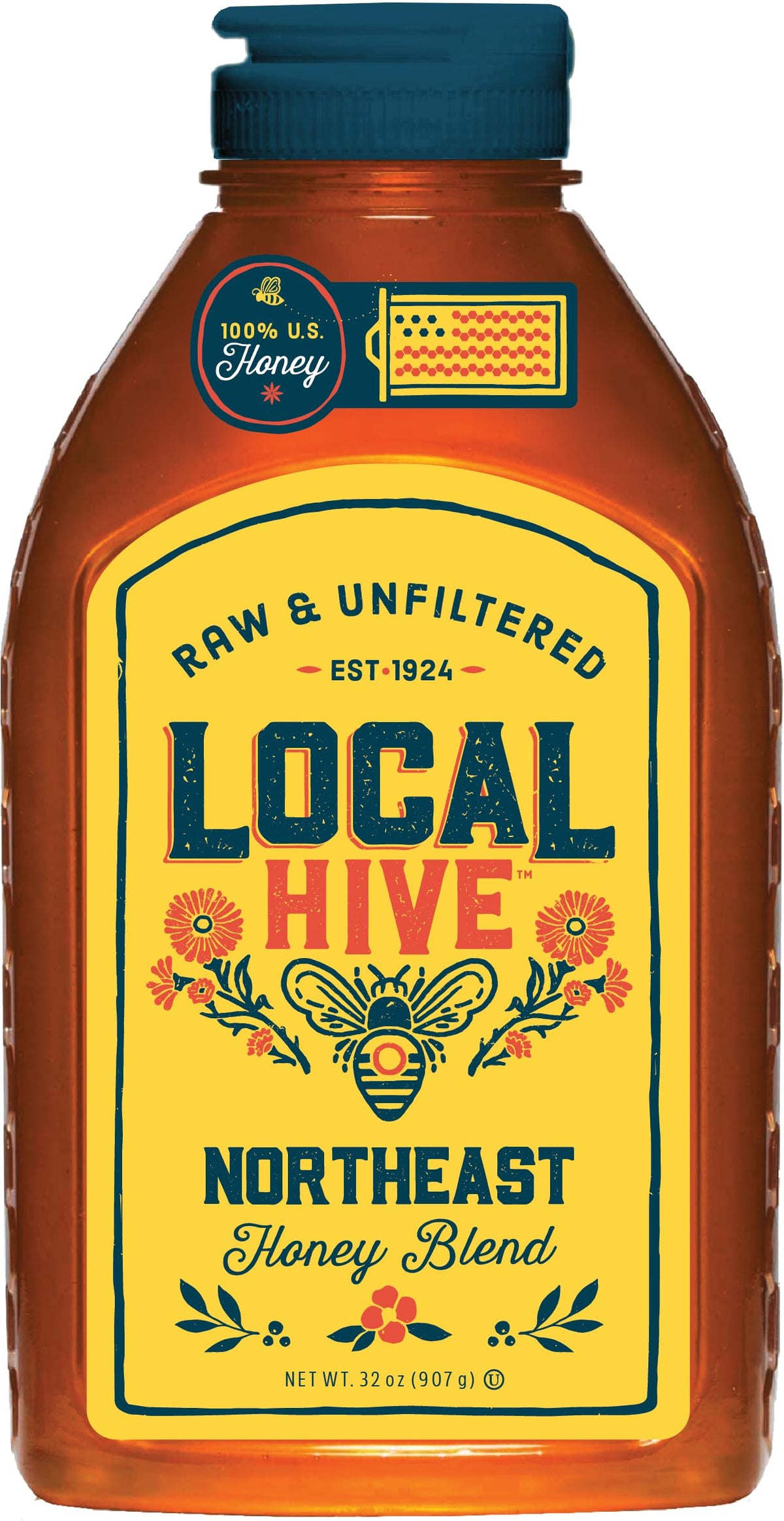 Local Hive Northeast Raw & Unfiltered Honey – 32 oz | 100% Pure U.S. Honey