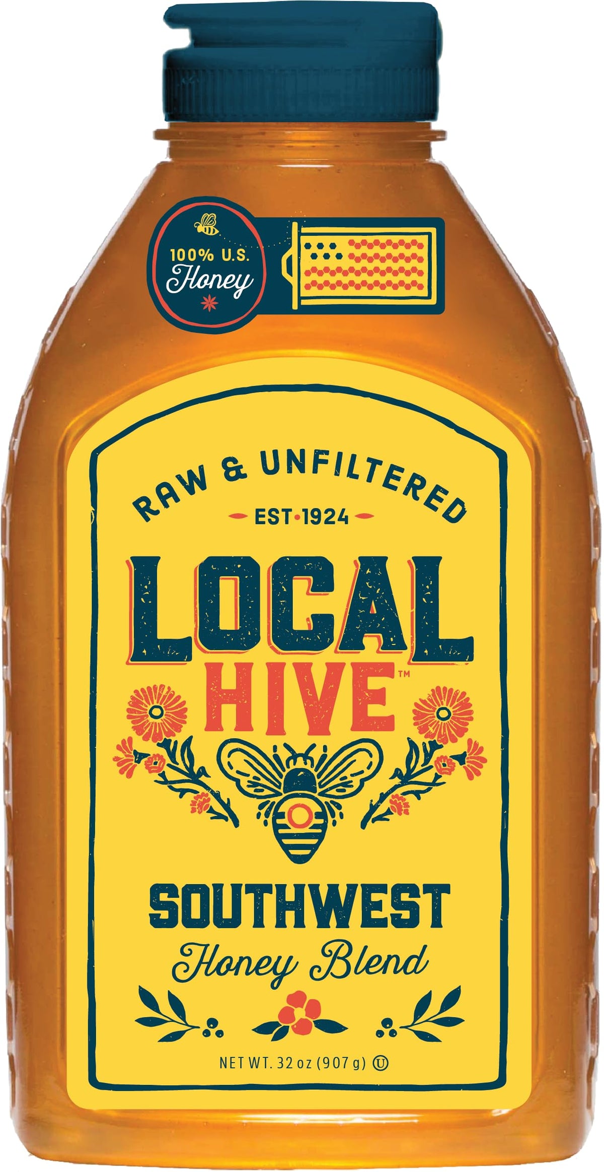 Local Hive Southwest Raw & Unfiltered Honey – 32 oz | 100% Pure U.S. Honey