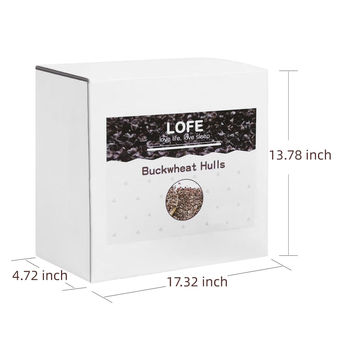 LOFE Common Buckwheat Hulls – 6 LBS Pillow Fillings, 100% Organic Buckwheat Hulls