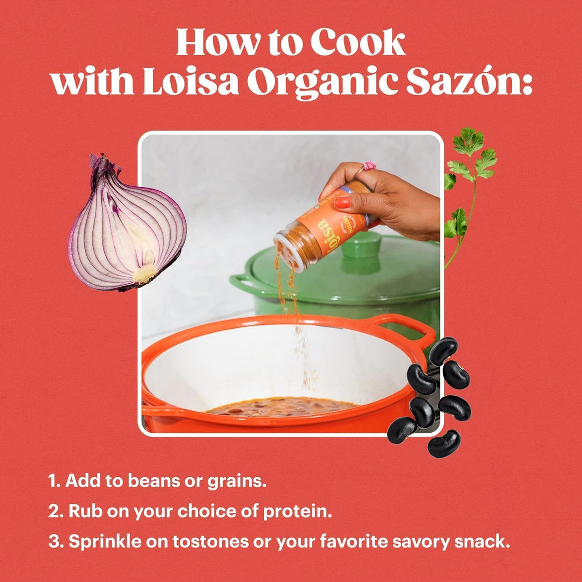 Loisa Sazón Seasoning – USDA Organic, Non-GMO, No MSG, No Preservatives, 8oz