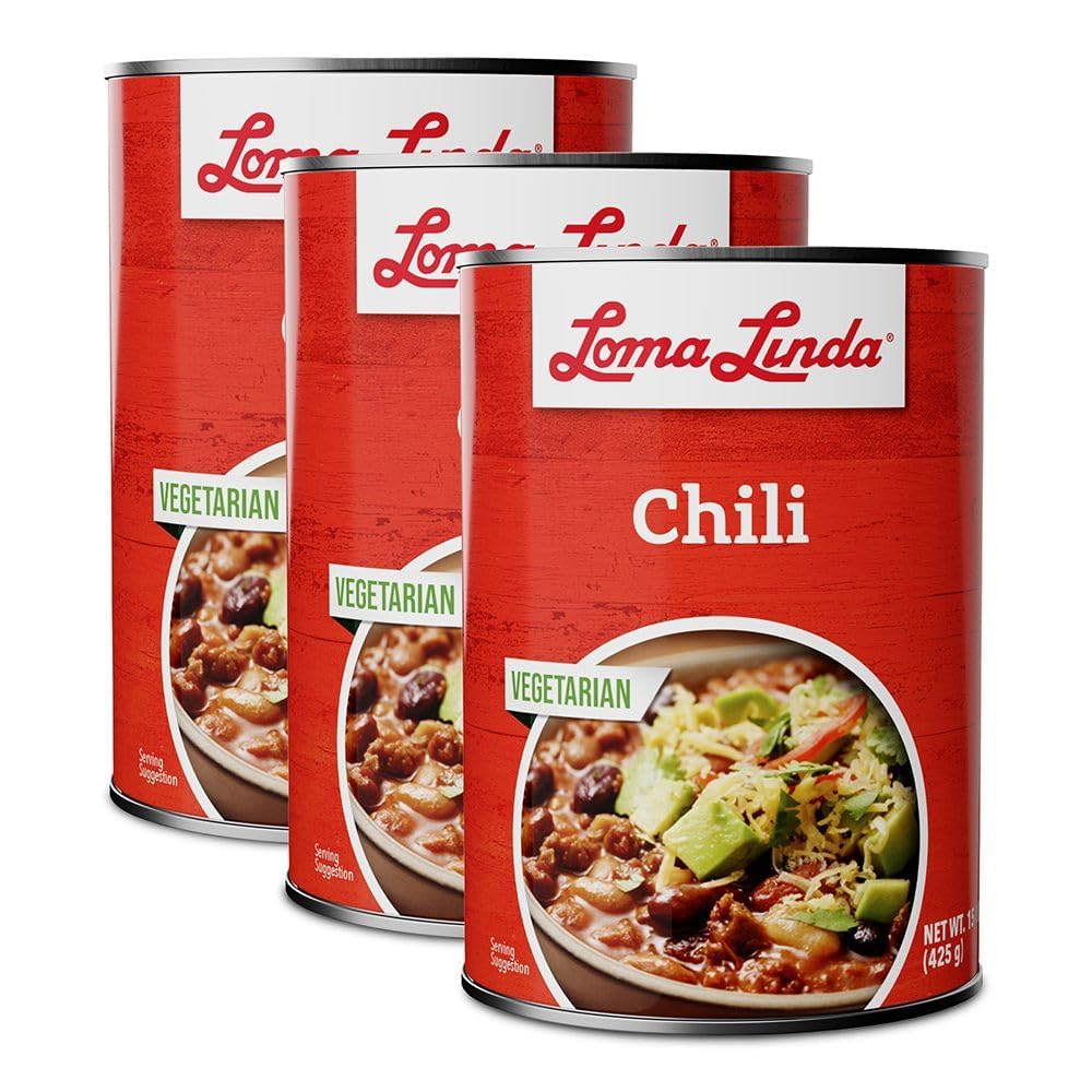 Loma Linda Chili | Vegetarian Beef-Chili Alternative — 15 oz Can, Pack of 3